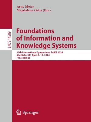 cover image of Foundations of Information and Knowledge Systems